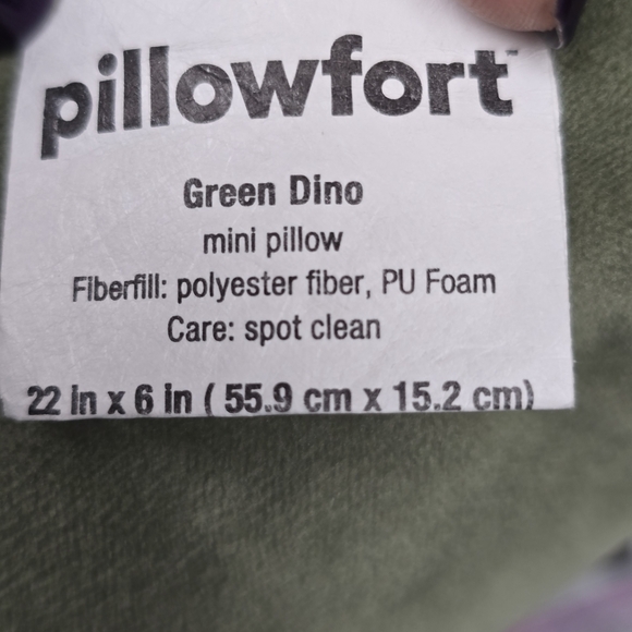 Pillowfort Green 22" Triceratops Dinosaur Buddy Plush with Black Spikes - Picture 5 of 5